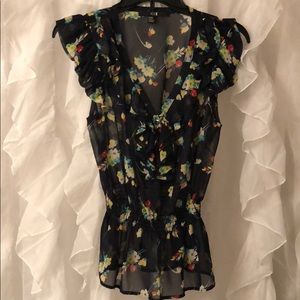 Floral sheer top